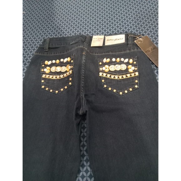 R JEANS DENIM DARK BLUE, STRETCH,H5 RC8SN SIZE 5, WAIST 29in , - Picture 6 of 7